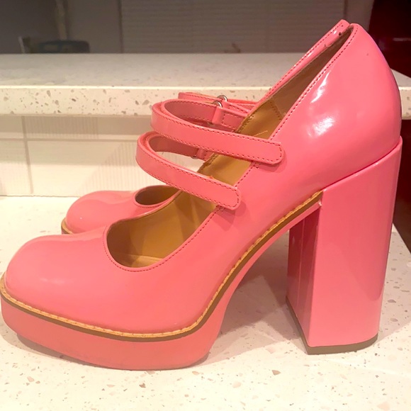 Steve Madden Twice Pink Patent Heels 
